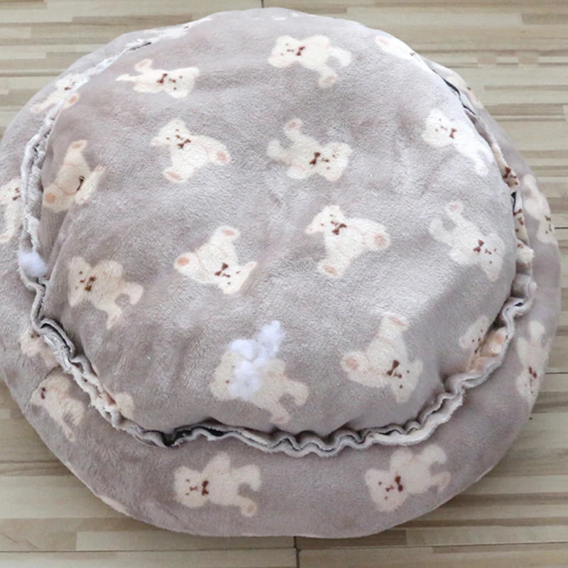 Donut Plush Dog Sofa Bed – Soft & Washable