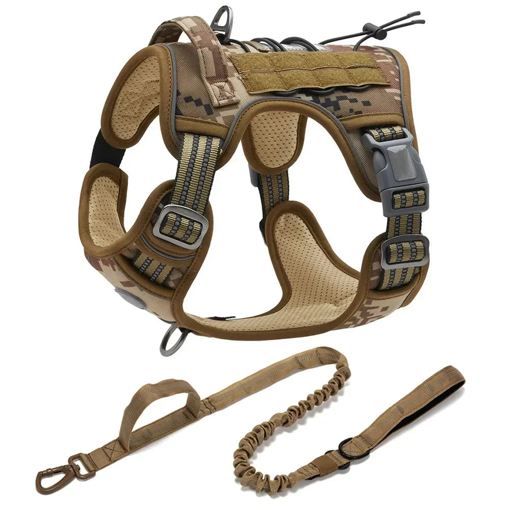 No-Pull Tactical Dog Harness – Reflective & Adjustable