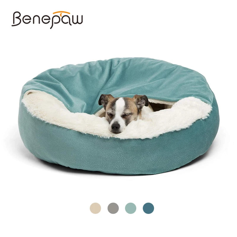 Orthopedic Dog Bed with Hooded Blanket