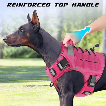 Adjustable No-Pull Tactical Dog Harness – Large Breeds