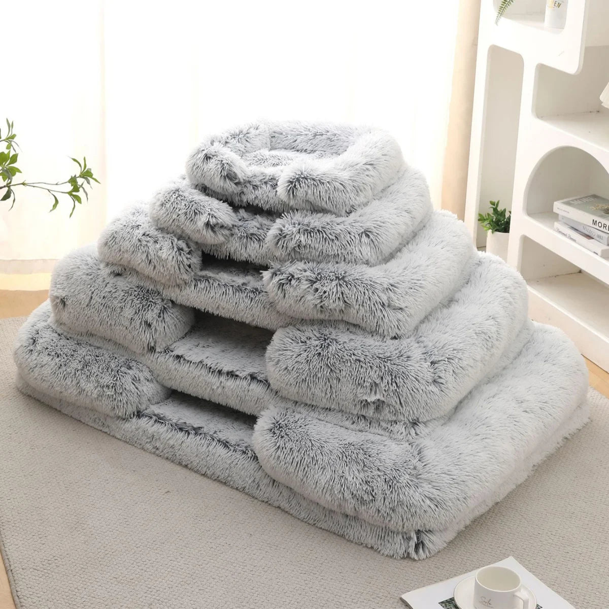 Winter Plush Square Dog Bed - Thickened Comfort Sofa