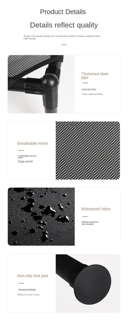 Elevated Dog Bed – Portable & Washable