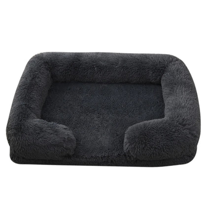 Winter Plush Square Dog Bed - Thickened Comfort Sofa