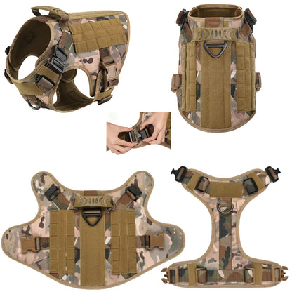 Tactical Vest Dog Harness & Leash – All Breeds