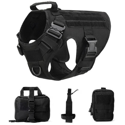 Tactical Vest Dog Harness & Leash – All Breeds