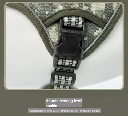 Tactical Reflective Dog Harness – No Pull, Adjustable