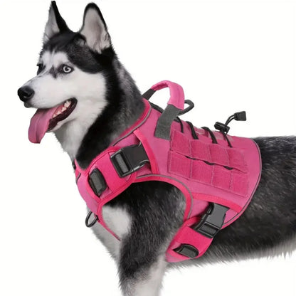 Adjustable No-Pull Tactical Dog Harness – Large Breeds