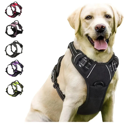 No-Pull Front Clip Dog Harness – Reflective & Heavy Duty