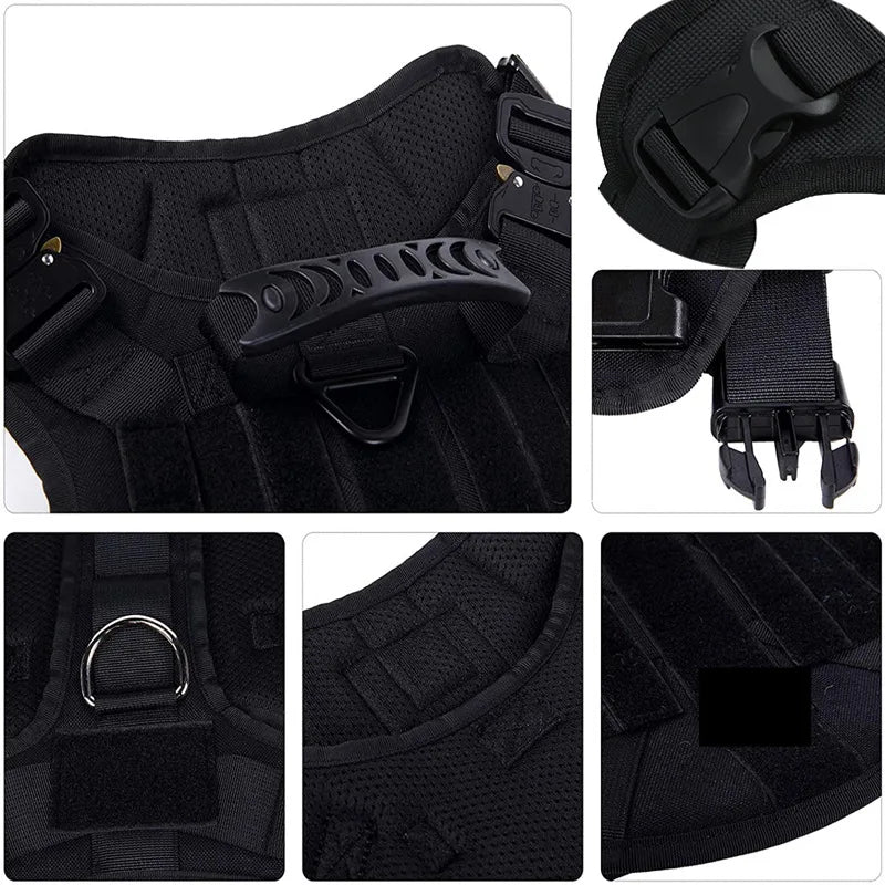 Tactical Vest Dog Harness & Leash – All Breeds