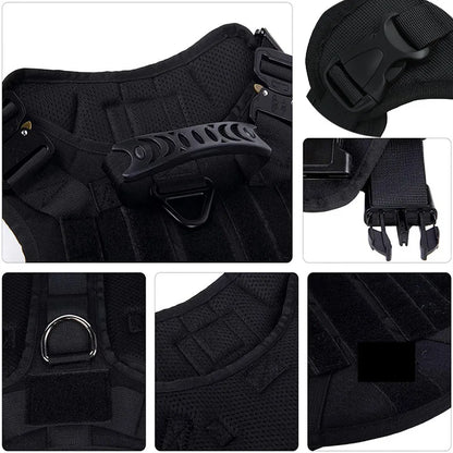 Tactical Vest Dog Harness & Leash – All Breeds