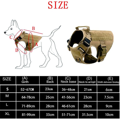 Tactical Vest Dog Harness & Leash – All Breeds