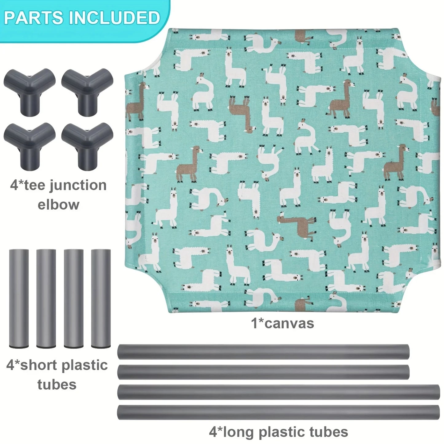 Detachable Dog Hammock Bed - Washable Raised Bed with Non-Slip Bottom