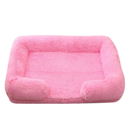 Winter Plush Square Dog Bed - Thickened Comfort Sofa