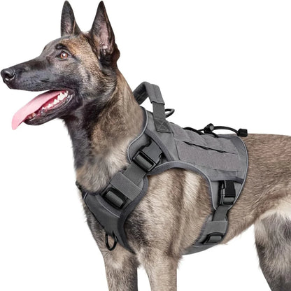 Adjustable No-Pull Tactical Dog Harness – Large Breeds