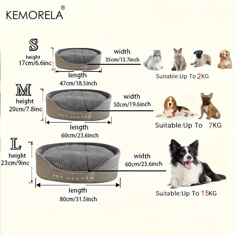 Luxury Plush Bed - Chew Resistant Washable Pet Sofa