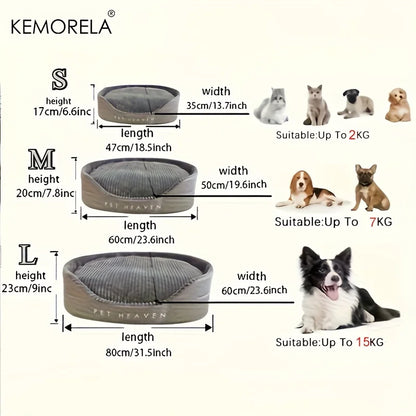 Luxury Plush Bed - Chew Resistant Washable Pet Sofa