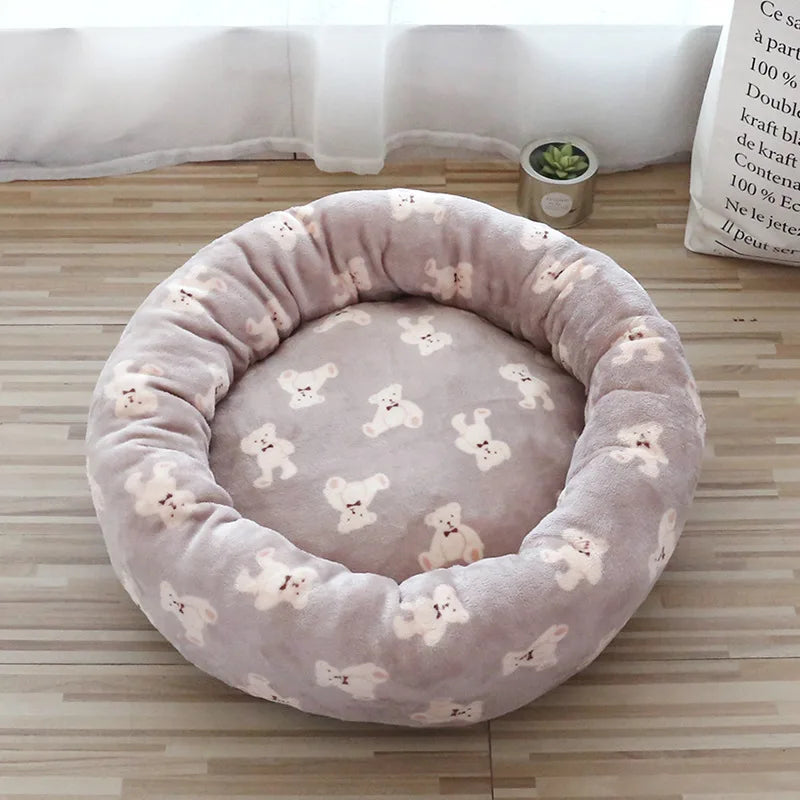 Donut Plush Dog Sofa Bed – Soft & Washable