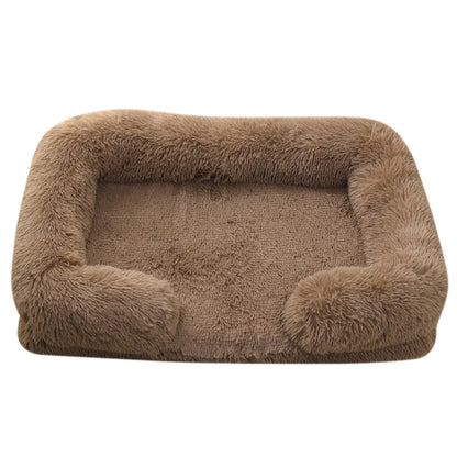 Winter Plush Square Dog Bed - Thickened Comfort Sofa