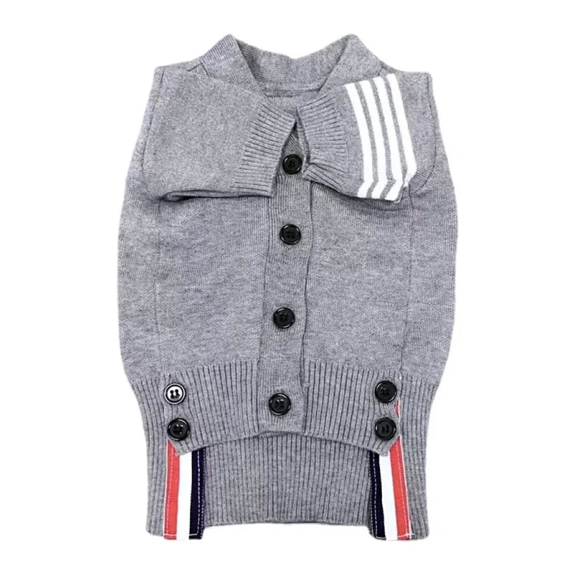 Trendy Knit Sweater Cardigan - Bear Shaped Dog Clothes