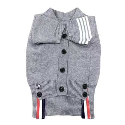 Trendy Knit Sweater Cardigan - Bear Shaped Dog Clothes