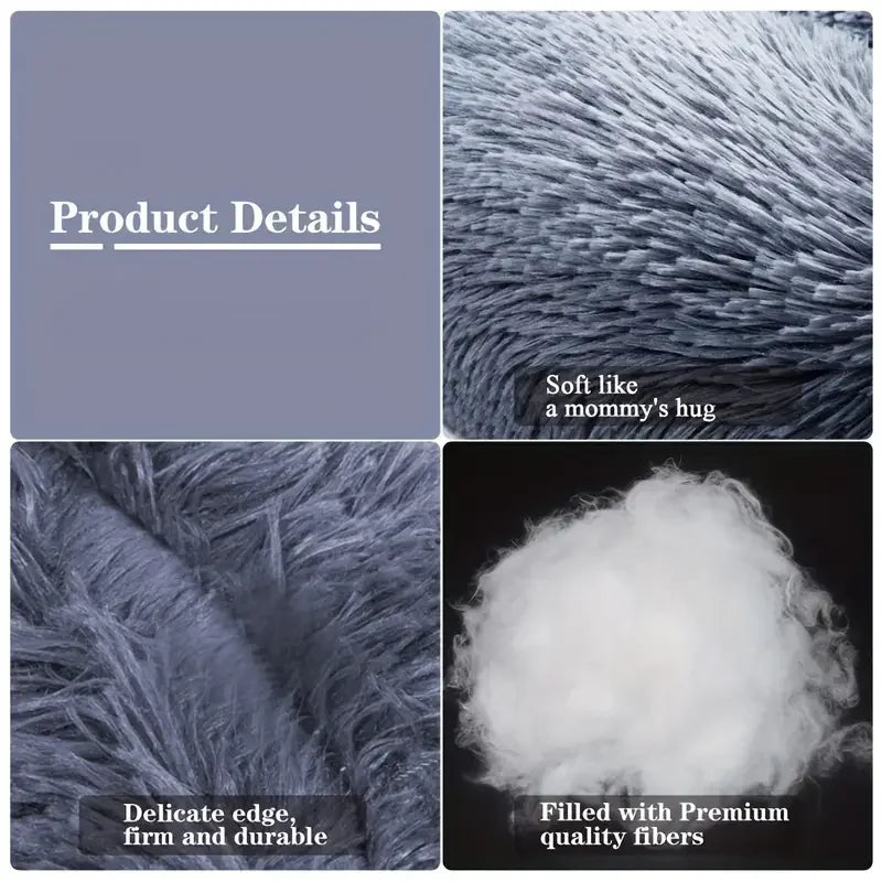 Donut Plush Dog Bed – Warm & Washable