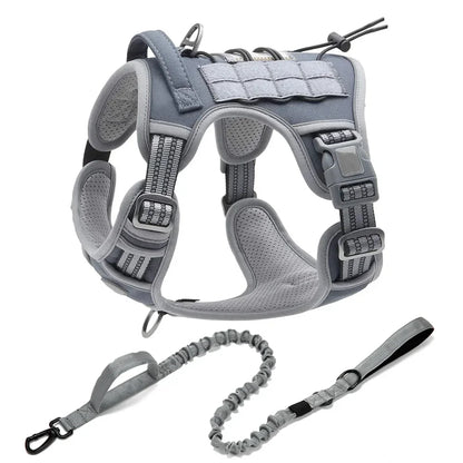 No-Pull Tactical Dog Harness – Reflective & Adjustable