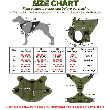Tactical Dog Vest Harness – Adjustable