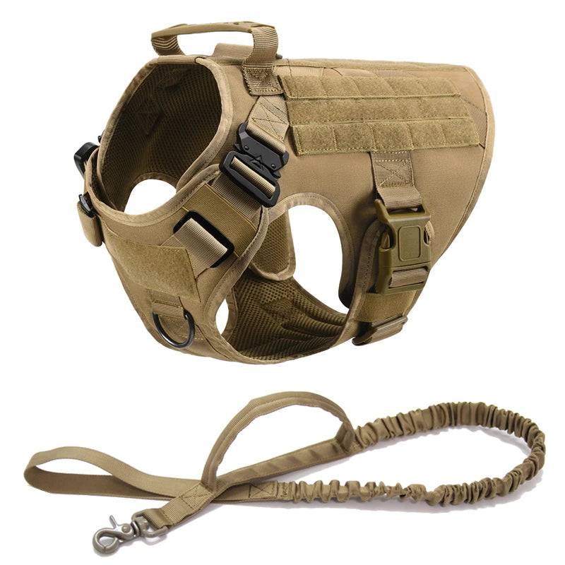 Tactical Vest Dog Harness & Leash – All Breeds