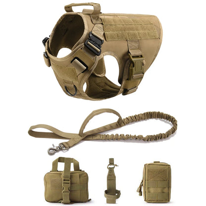 Tactical Vest Dog Harness & Leash – All Breeds