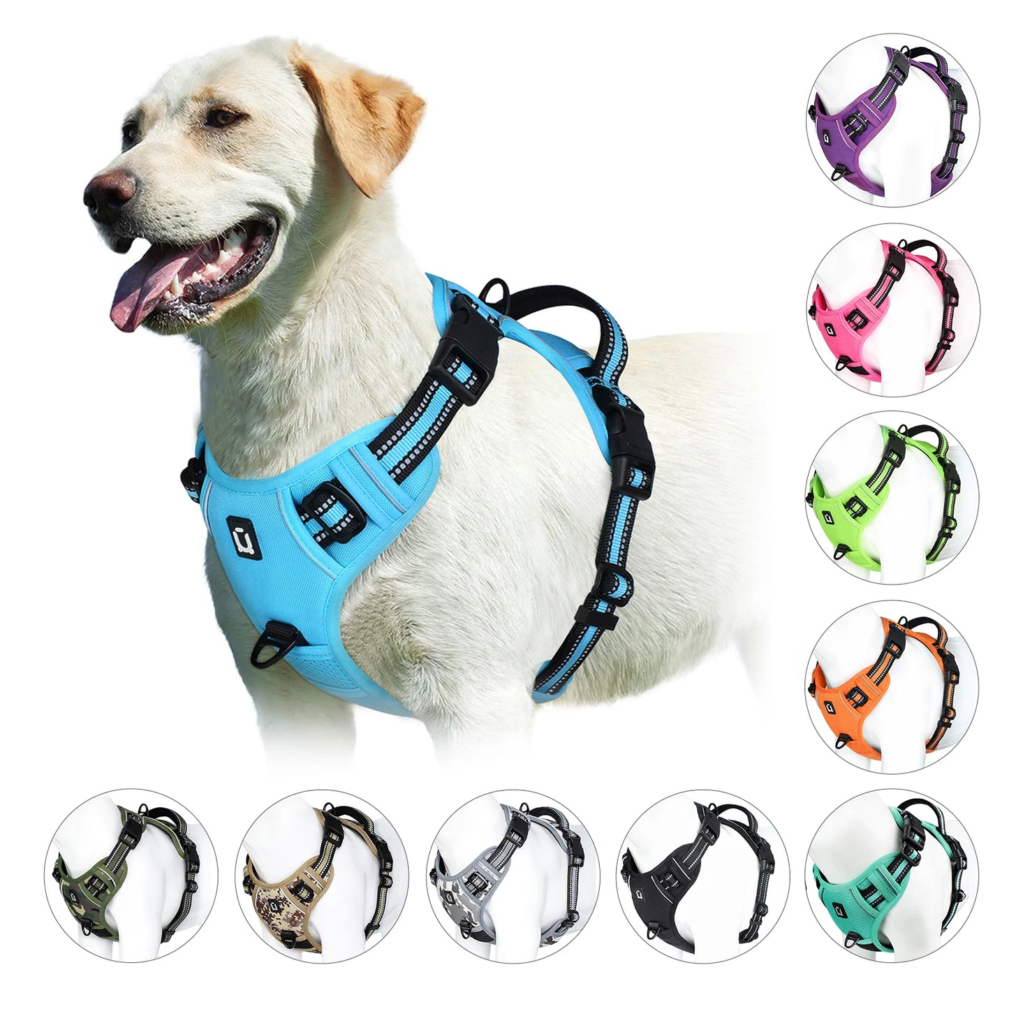 No-Pull Padded Dog Vest Harness – Easy Control