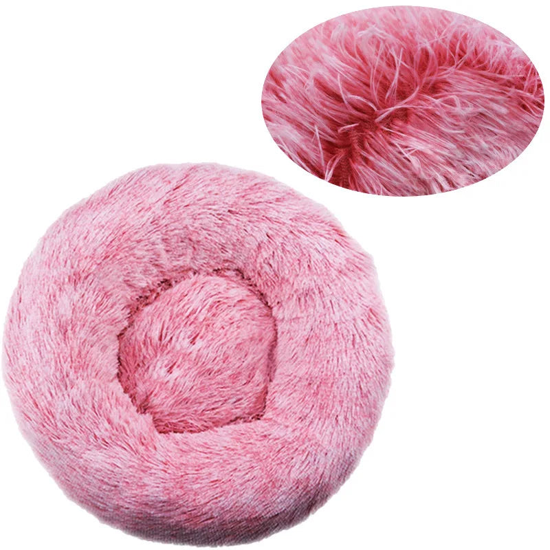 Donut Plush Dog Bed – Warm & Washable