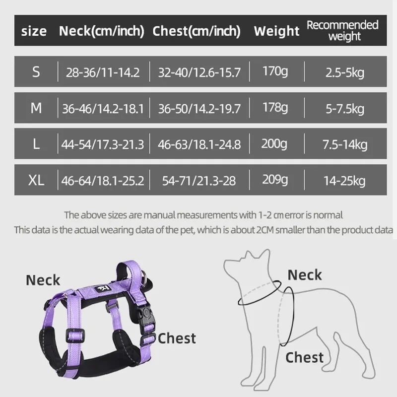 Reflective Dog Harness – Handle & Easy Control