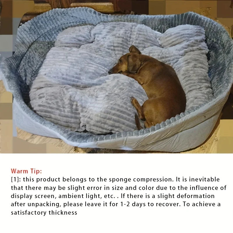 Luxury Plush Bed - Chew Resistant Washable Pet Sofa