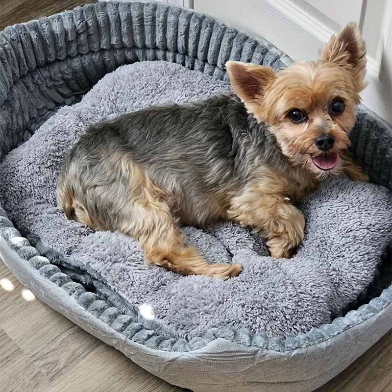 Luxury Plush Bed - Chew Resistant Washable Pet Sofa