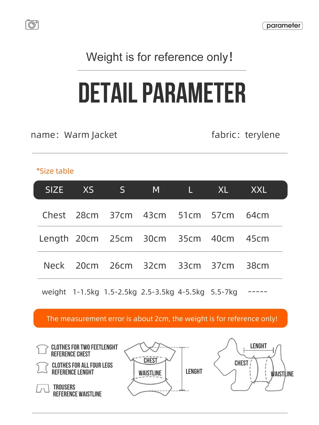 3-Layer Winter Jacket - Small to Medium Breeds