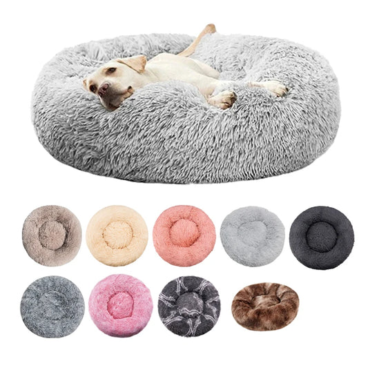 Donut Plush Dog Bed – Warm & Washable