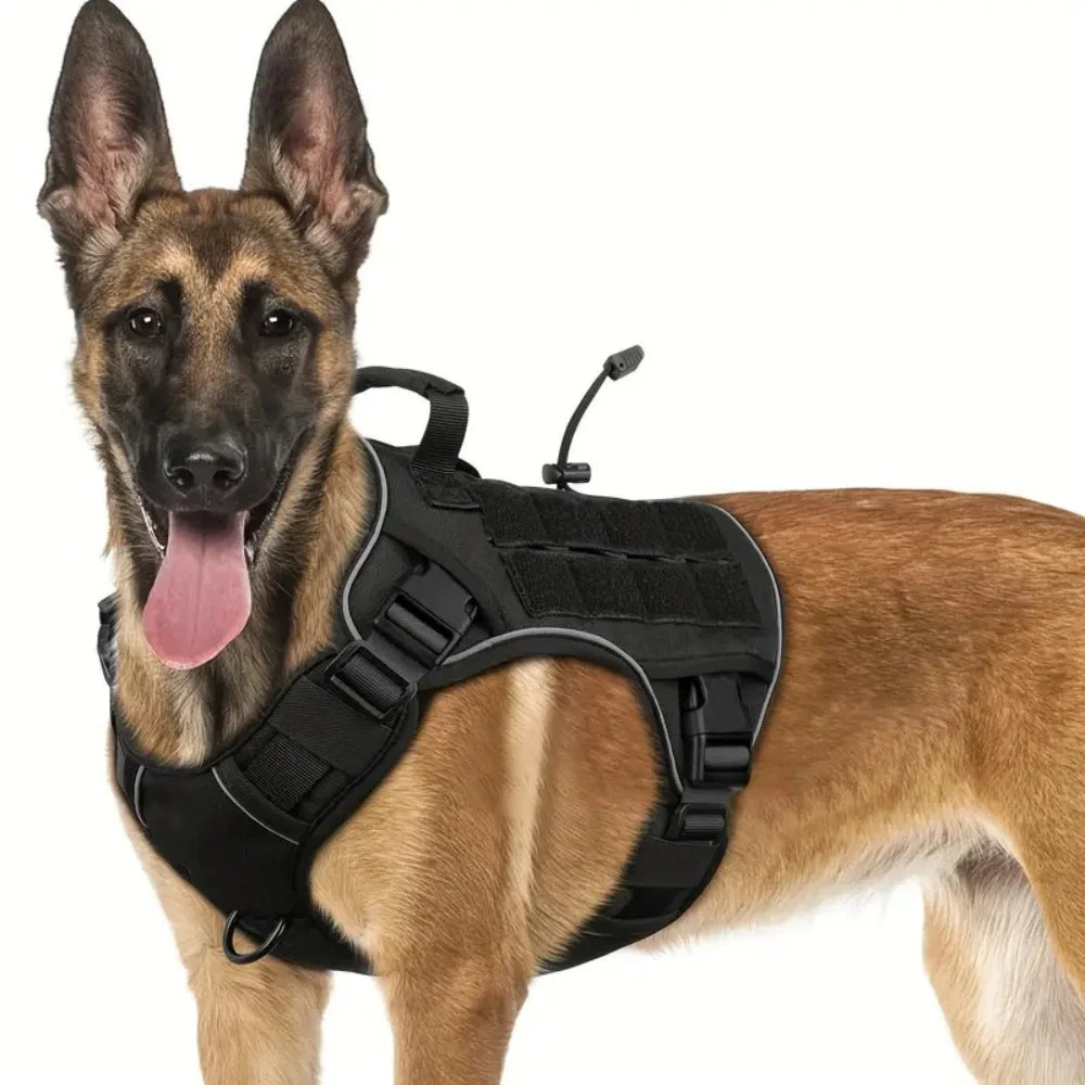 Adjustable No-Pull Tactical Dog Harness – Large Breeds – Badugi