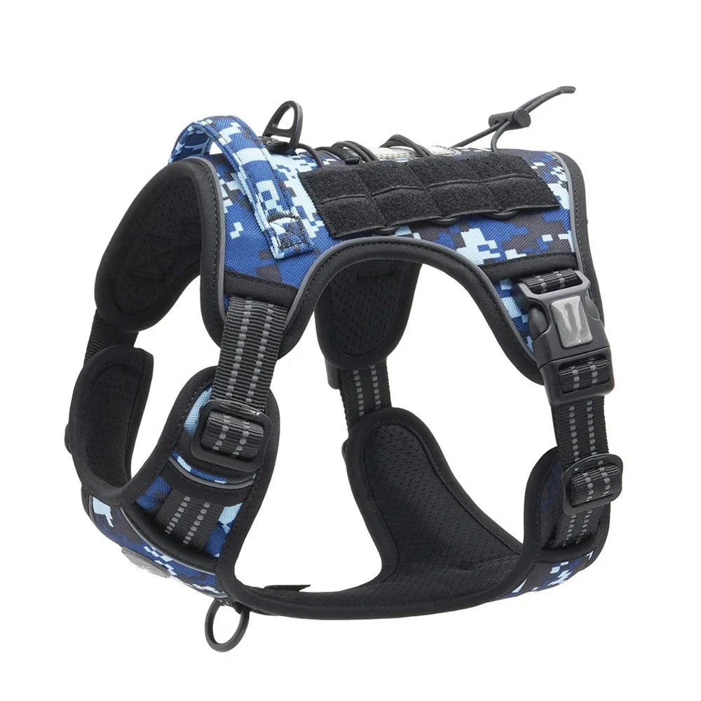 No-Pull Tactical Dog Harness – Reflective & Adjustable